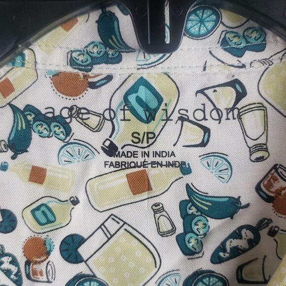Age of Wisdom Men's Small Margarita Button Down Shirt - Picture 5 of 11